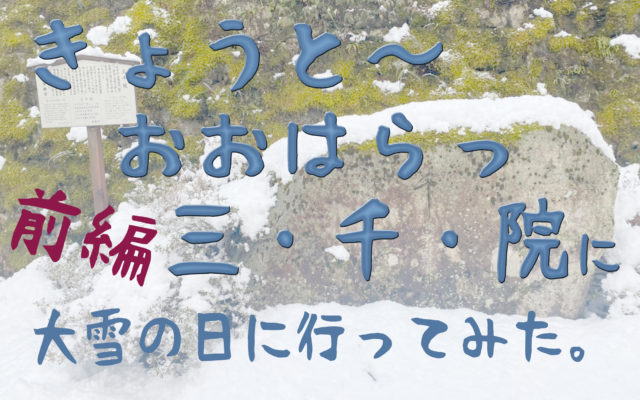 雪の京都で大原三千院を訪ねてきました。‐前編‐　雪遊びの巻🙊✧ం