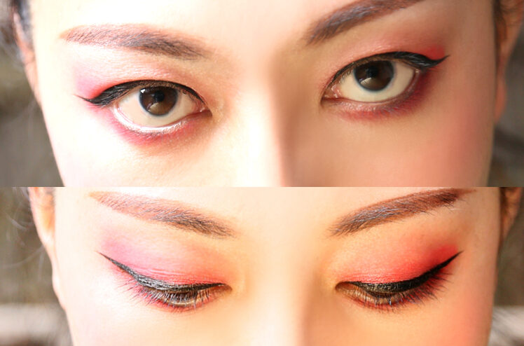 My recommended red makeup.赤色を使ったメイクを舞妓さん芸妓さんのだけではなく普段のメイクでも使っちゃってる舞妓体験処ぎをん彩のスタッフは「この私」だ！！