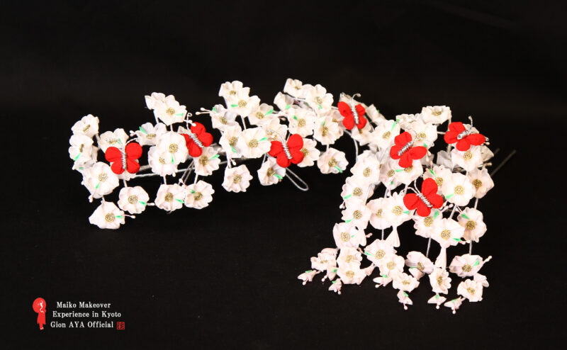 Maiko April Japanese ornamental hairpin (KANZASHI)