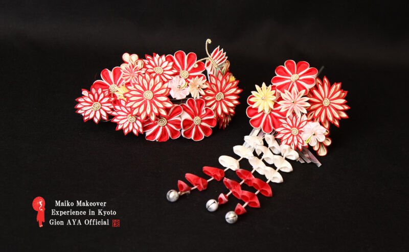 Maiko Japanese ornamental hairpin (KANZASHI) for children.