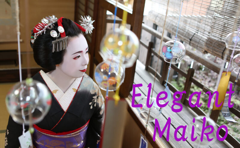 Her style is an elegant maiko.