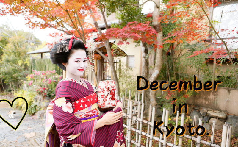 December in Kyoto. Maiko experience in autumn Japan.