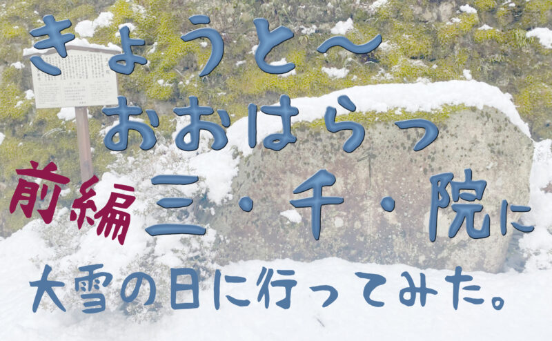 雪の京都で大原三千院を訪ねてきました。‐前編‐　雪遊びの巻🙊✧ం