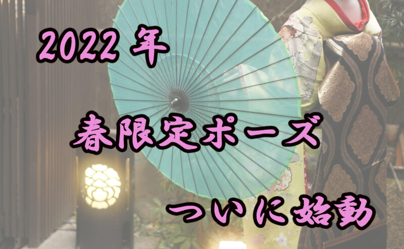 2022年　春限定ポーズを撮影しております。　舞妓さん、芸妓さんで撮影可能です。